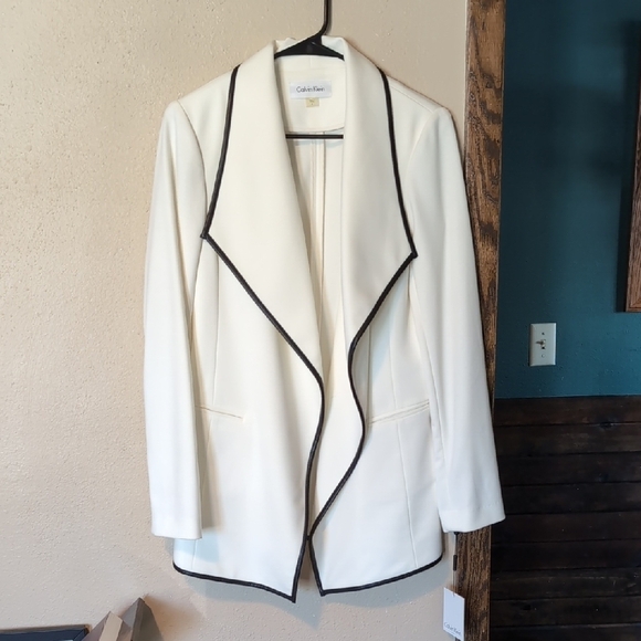 Calvin Klein Jackets & Blazers - Calvin Klein Women's Open Front Jacket with Black Trim